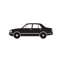 Fototapeta premium Silhouette of a Sedan Car