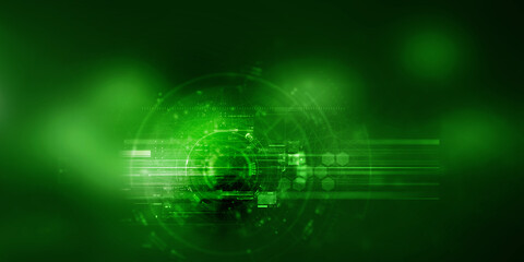 2d illustration Abstract futuristic electronic circuit technology background