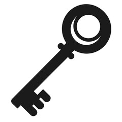 silhouette key on white background