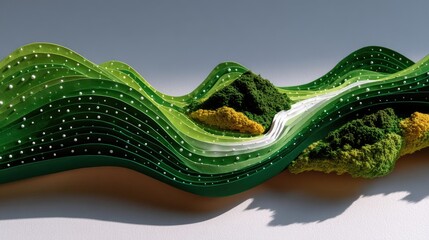 Abstract green landscape design