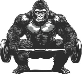 Fototapeta premium hand drawn illustration of dumbbell