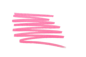 Pink illustration with vibrant wavy marker strokes on a clean white background, showing artistic expression and vibrant color contrast for creative projects.