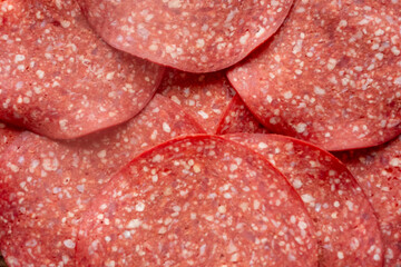 close up of salami sausage turkish sucuk