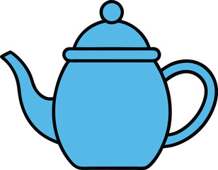 Obraz premium Charming Light Blue Teapot Illustration Perfect for Tea Time Designs