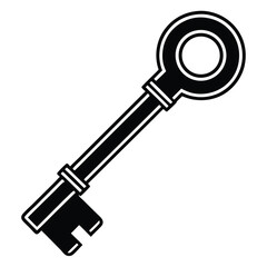 silhouette key on white background