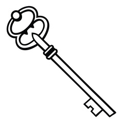 silhouette key on white background