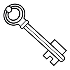 silhouette key on white background