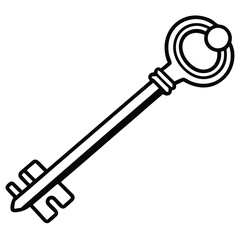 silhouette key on white background