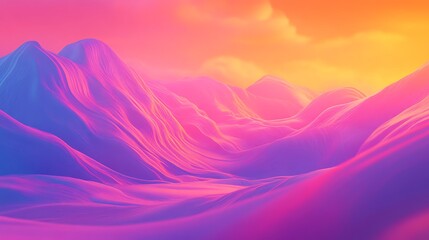Vibrant, colorful mountain landscape