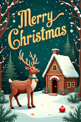 christmas music poster, christmas party poster, christmas poster background, santa poster, happy holidays poster, christmas poster greeting card, christmas, winter, holiday, landscape, illustration, x