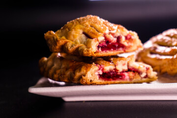 Puff pastry with raspberry jam and cream cheese