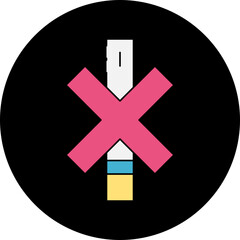 Smoking cross single icon vector illustration