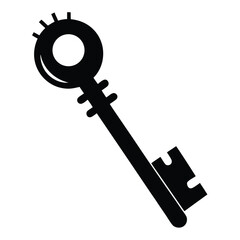 silhouette key on white background