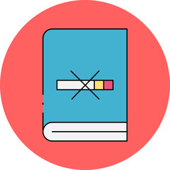 No smoking book single icon vector illustration