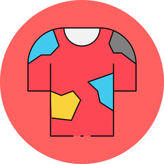Shirt single icon vector illustration