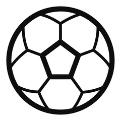 Obraz premium Soccer ball icon black and white graphic design element