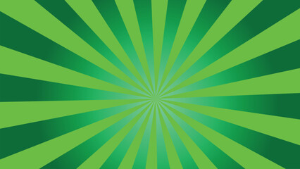 Green comics background. Abstract lines backdrop. Bright sunrays. Design frames for title book. Texture explosive polka. Beam action. Pattern motion flash. Rectangle fast boom.