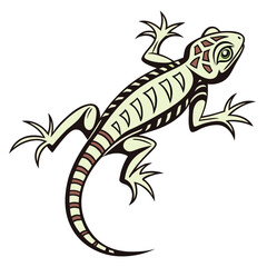 Gecko tattoo on white background, gecko icon, gecko logo, gecko vector art. gecko vector icon. Adobe Illustrator Artwork