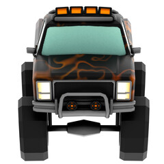 3d render monster pickup truck with transparent background © Ricardo