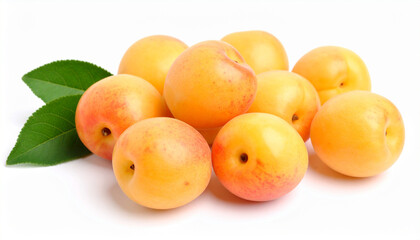 Rainier Cherries Isolated on White Background &ndash; Fresh Yellow-Red Summer Fruit for Adobe Stock