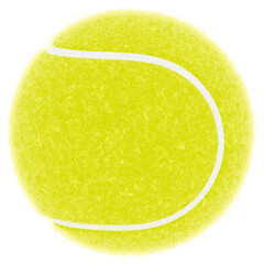 3d render tennis ball with transparent background