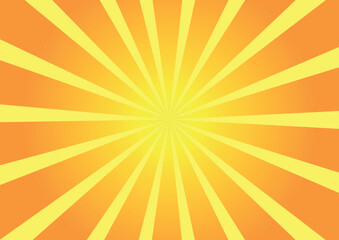 Abstract Bright yellow sun rays background.