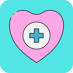 Obraz premium Heart single icon vector illustration