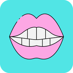 Obraz premium Mouth single icon vector illustration