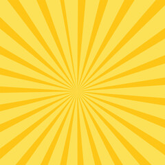 Abstract Bright yellow sun rays background.