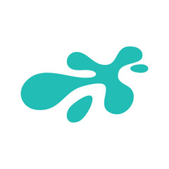 Creative Splatter Shape in Turquoise