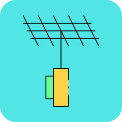 Antenna tower single icon vector illustration