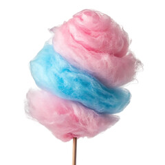 Colorful Cotton Candy Sweet Treat for a Fun Carnival Experience, isolated transparent background Png, AI Generative