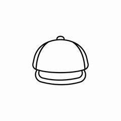 cap hat headpiece icon sign vector