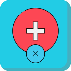 Obraz premium Add button single icon vector illustration