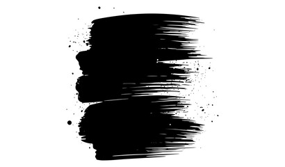 Grunge badge brush, hand drawn black sticker