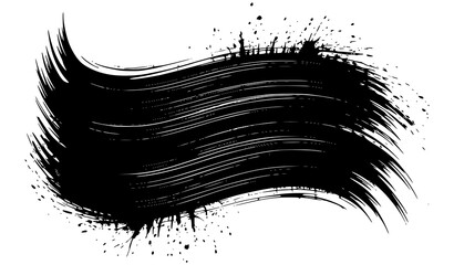 Grunge badge brush, hand drawn black sticker