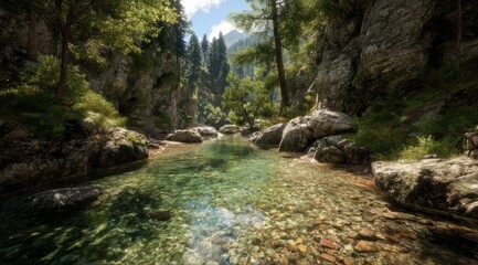 Fototapeta premium river in the forest