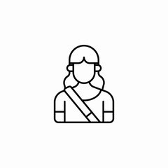 female passenger icon sign vector