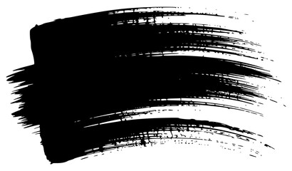 Grunge badge brush, hand drawn black sticker