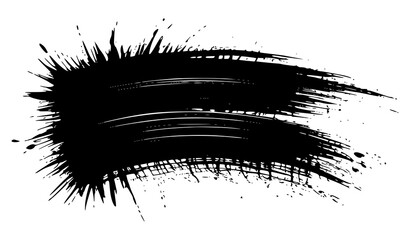 Grunge badge brush, hand drawn black sticker