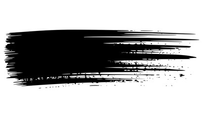 Grunge badge brush, hand drawn black sticker