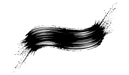 Grunge badge brush, hand drawn black sticker