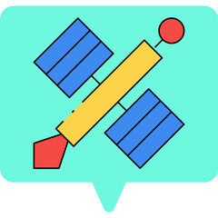 Satellite signal single icon vector illustration