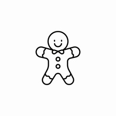 gingerbread man cookie icon sign vector