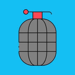 Grenade single icon vector illustration