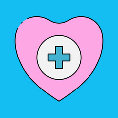 Fototapeta premium Heart single icon vector illustration