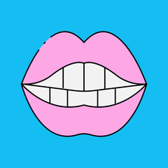 Mouth single icon vector illustration