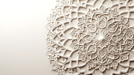Ornate, embossed circular pattern
