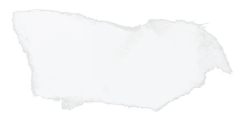 Subtle white paper piece with irregular torn edges and shadowed depth, excellent for flyer mockups, stationery design, or artistic note elements in minimalist compositions