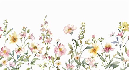 Obraz premium pink flowers on white background